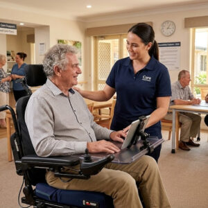 Supporting Quadriplegic Participants in Residential Care Settings
